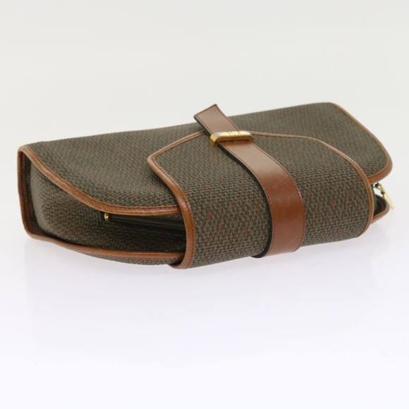 SAINT LAURENT Clutch Bag PVC Leather Brown Auth ar10315 - Picture 5 of 16